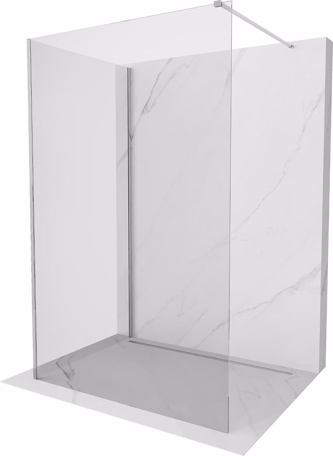 Mexen Kioto parete doccia Walk-in 140 x 90 cm, trasparente, cromo - 800-140-212-01-00-090