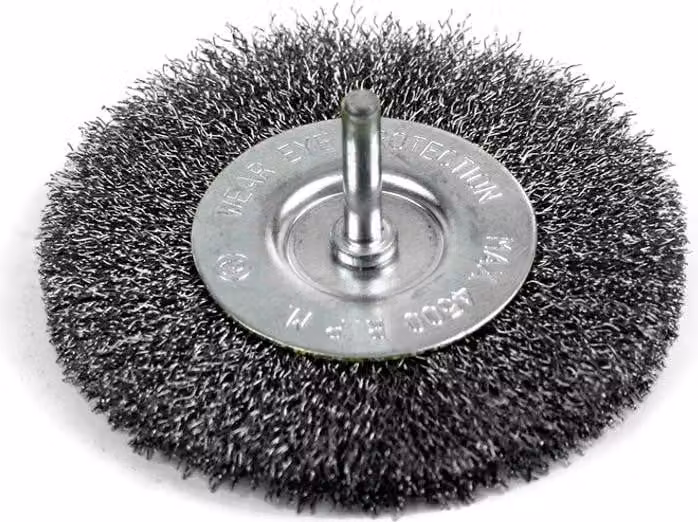 Spazzola Strend Pro CWB-508, 100 mm, circolare, ondulata, con gambo, filo 0,3 mm