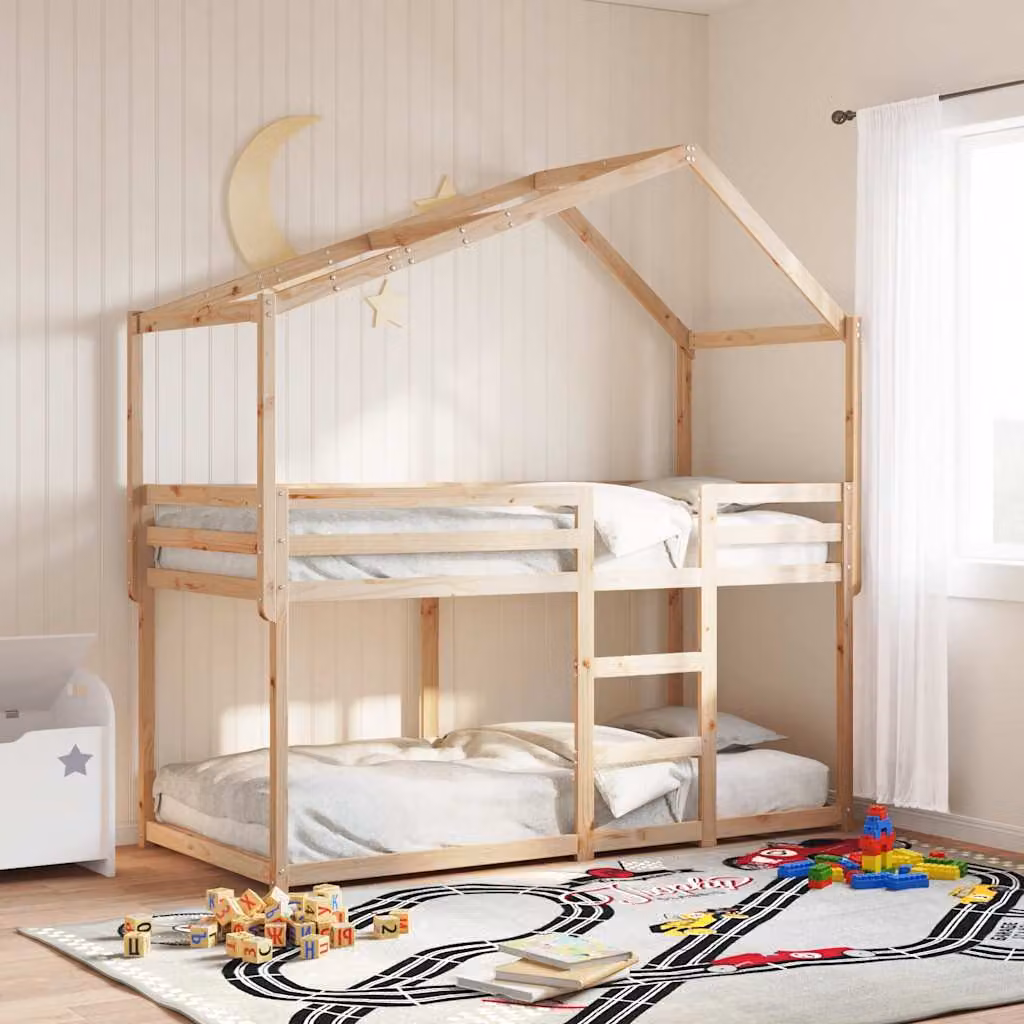 vidaXL Tetto per Letto Bambini in Legno Massello di Pino, L 213 x P 95,5 x H 144,5 cm