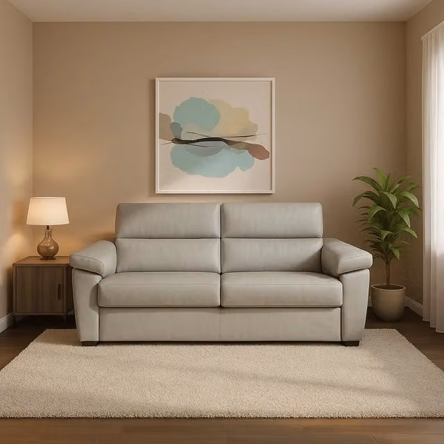Salorno Divano Letto 2 Posti DMORA Grigio Chiaro con Coperture Sfoderabili e Funzione Letto Made in Italy L: 185 cm, P: 95 cm – 1