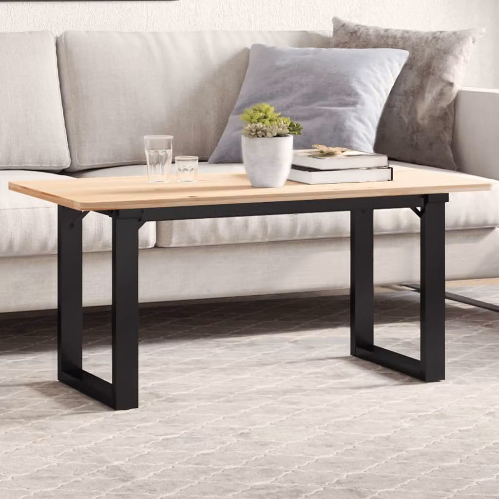 vidaXL Gambe per Tavolino da Salotto a X in Metallo Nero Laccato L: 70 cm, P: 30 cm, H: 43 cm
