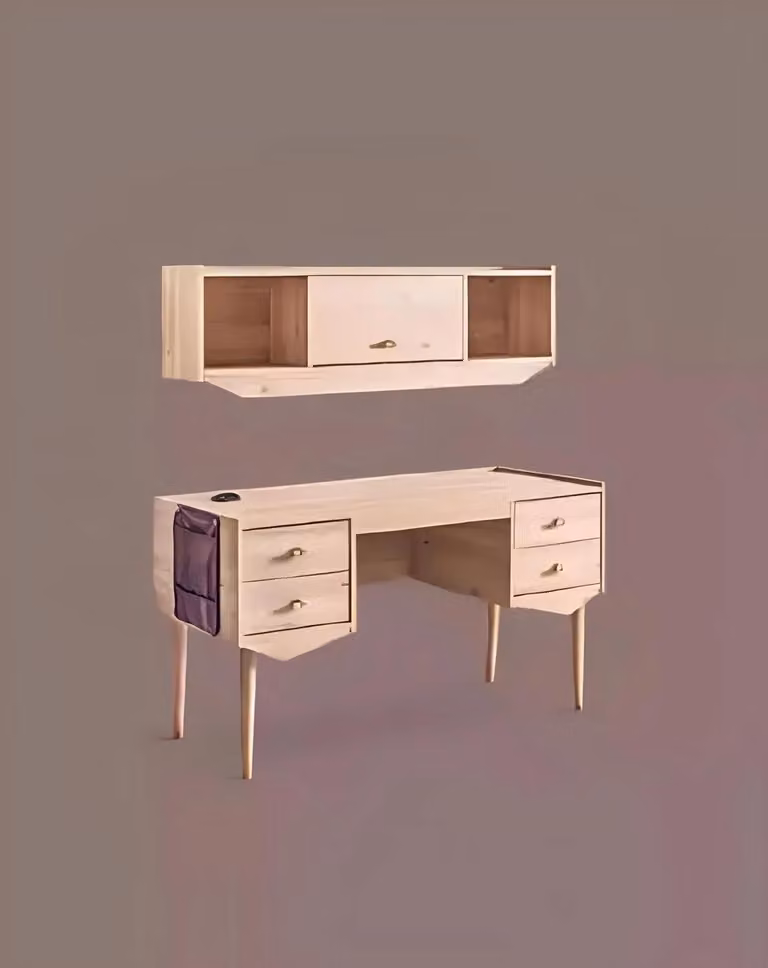 Sekretär Schreibtisch Tisch 134x60x77 Schreibtische Tische Möbel Holz Computer