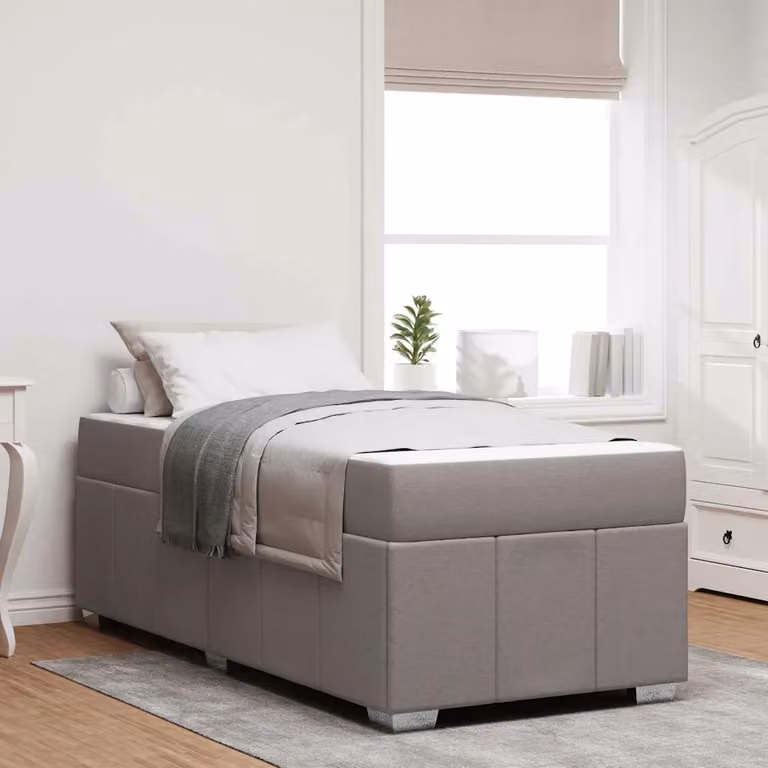 Struttura del letto Talpa vidaXL in tessuto con doghe in legno, L/P: 100 x 200 cm