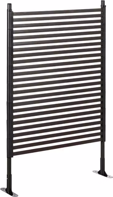 Recinzione divisorio da giardino modulabile autoportante Outsunny in acciaio, Marrone, L 93 x P 22 x H 150 cm