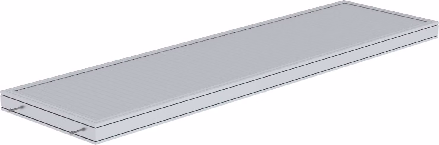 Piattaforma MUNK per passerella Alluminio nervato Lunghezza piattaforma 3060 mm