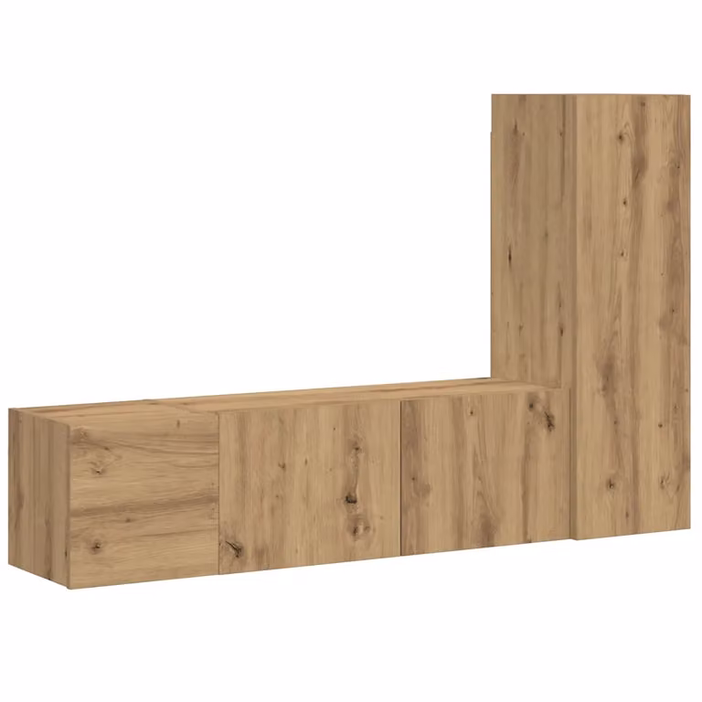 vidaXL Mobili TV a Parete 3 pz Rovere Artigianale in Legno Multistrato