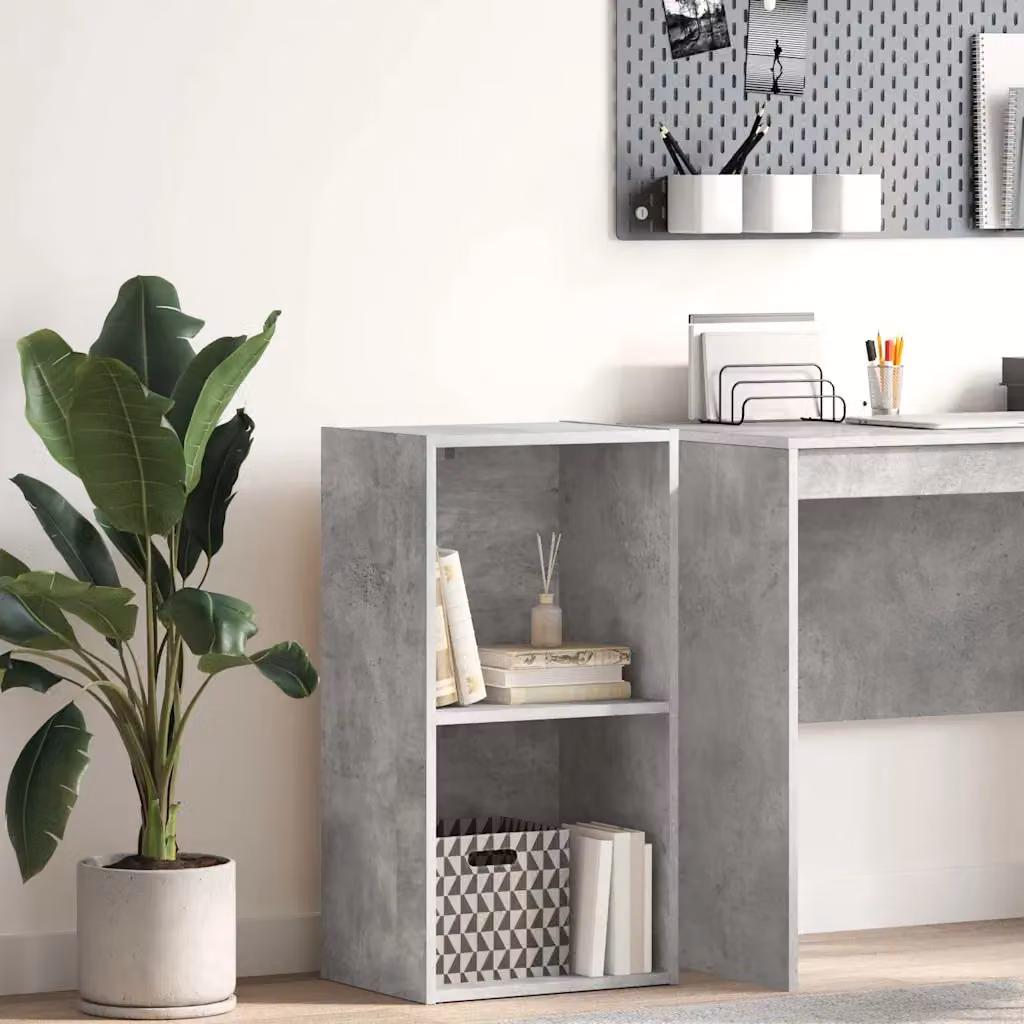 Libreria vidaXL con 5 Ripiani in Legno Multistrato e MDF, Grigio, L 40 cm x P 30 cm x H 76,5 cm