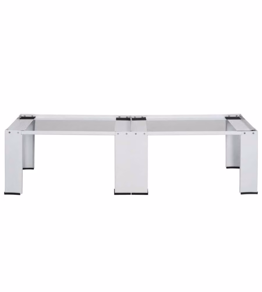 vidaXL Supporto Doppio per Lavatrice e Asciugatrice Bianco - L/P/H: 127 x 54,5 x 32,5 cm