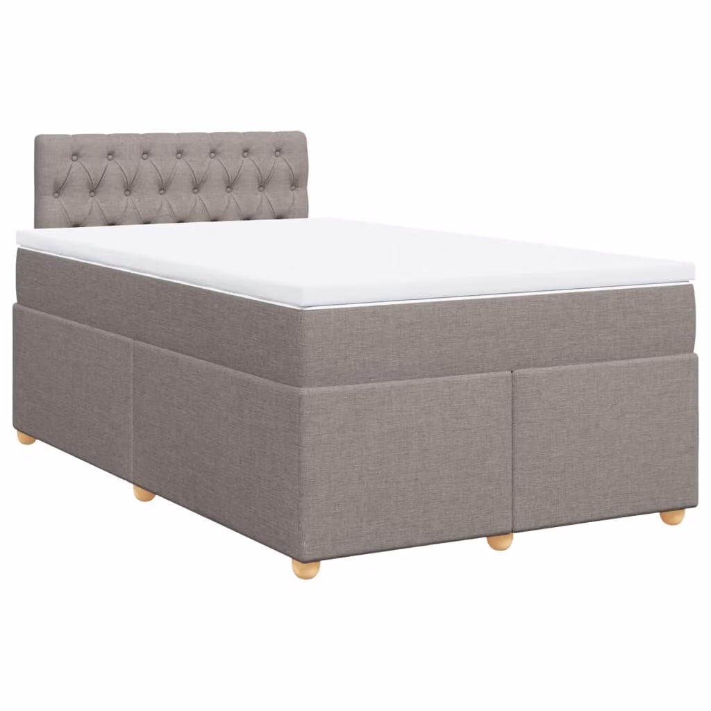 Giroletto a Molle con Materasso Tortora 120x200 cm in Tessuto