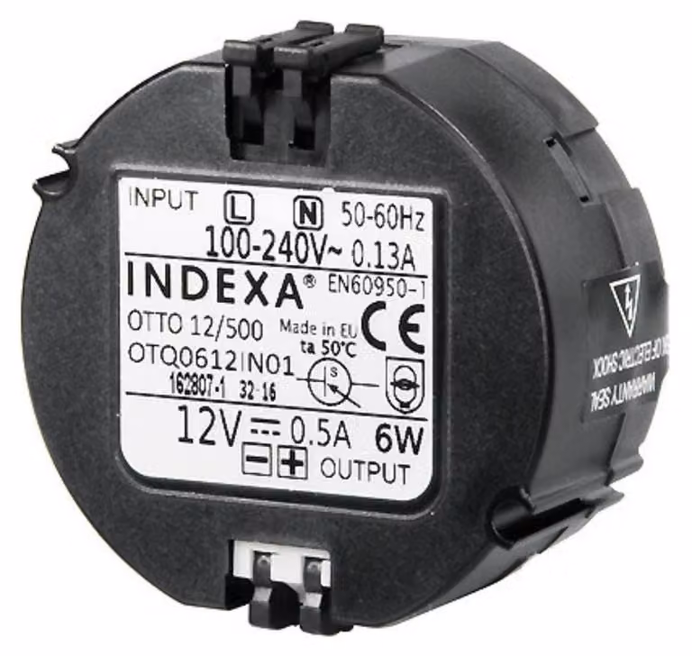 Alimentatore da incasso Indexa 12V DC, 1,5A