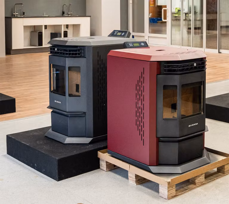 Stufa a pellet SCHENGER HLP3602 9,3kW A++ Completamente automatica WIFI+ECO+TIMER Rosso