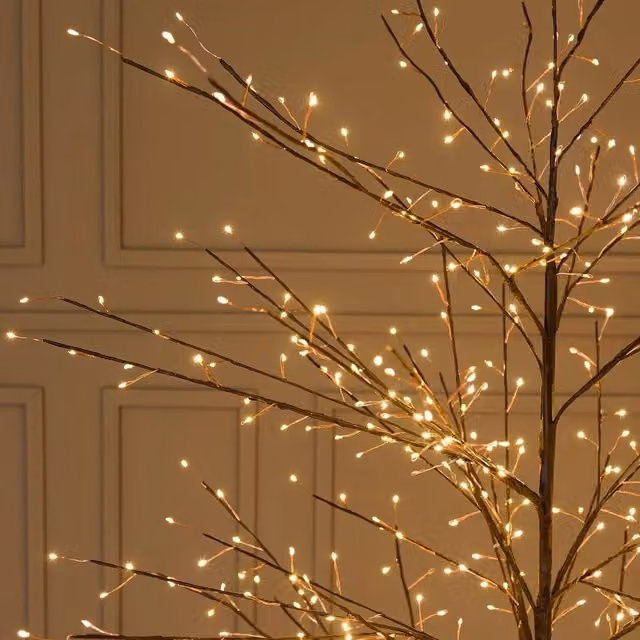 Albero luminoso Tiglio marrone con microled bianco caldo Top Eventi Store, Altezza: 170 cm