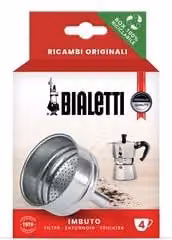 Imbuto di ricambio Bialetti Moka Express per caffettiera da 4 tazze in alluminio color argento