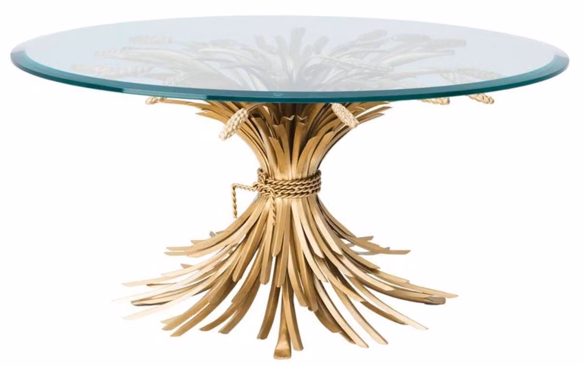 Casa Padrino tavolino / tavolo da salotto oro antico Ø 90 x H. 43 cm - mobili di design