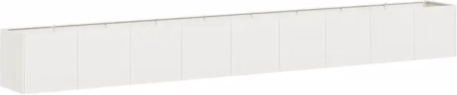 Fioriera | Cassetta per fiori | Vaso Bianca 360x40x40 cm in Acciaio Laminato a Freddo