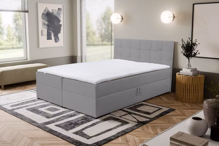 VENASI JESSA letto a molle 160x200 con rete H2/H3 materasso GRIGIO
