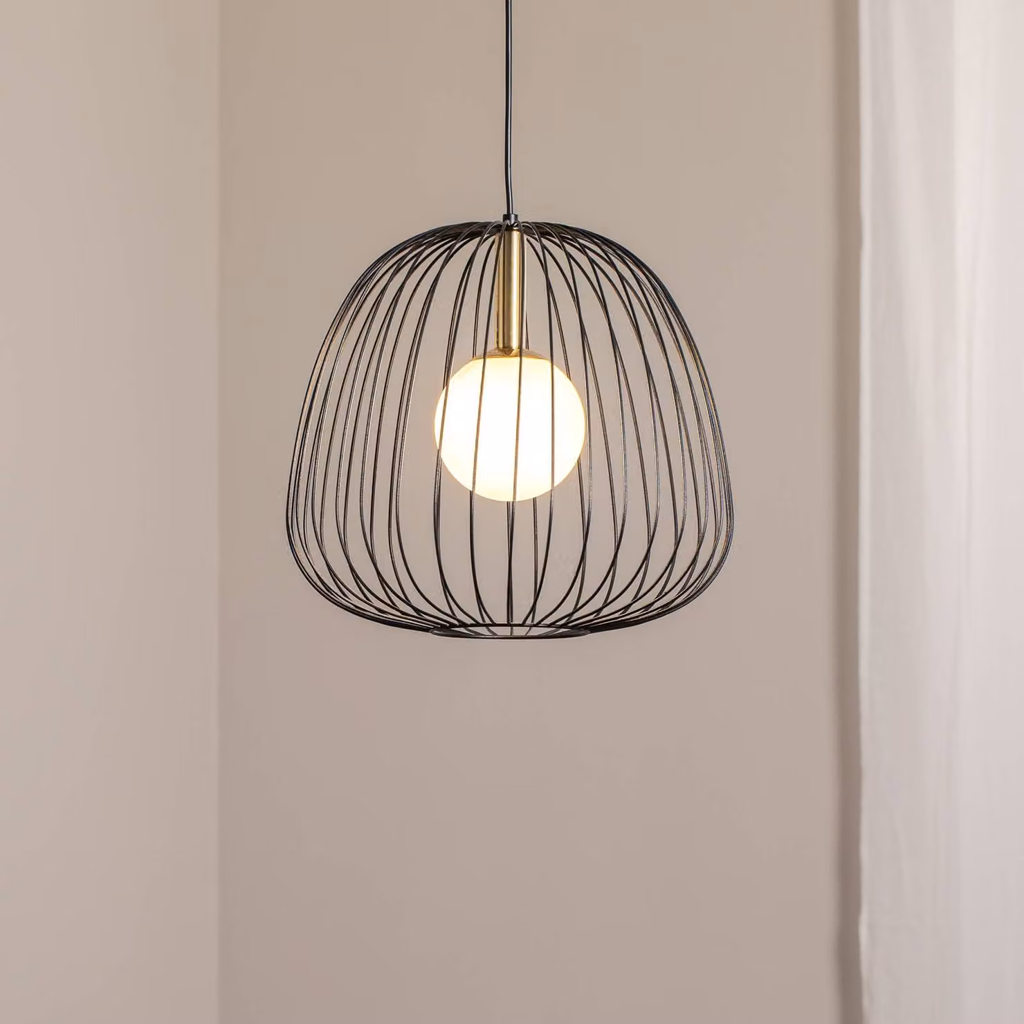 Lampada a sospensione Bell M SIGMA, dimmerabile, Nero, Soggiorno / Sala da pranzo, Metallo, Moderno, Lampada a sospensione