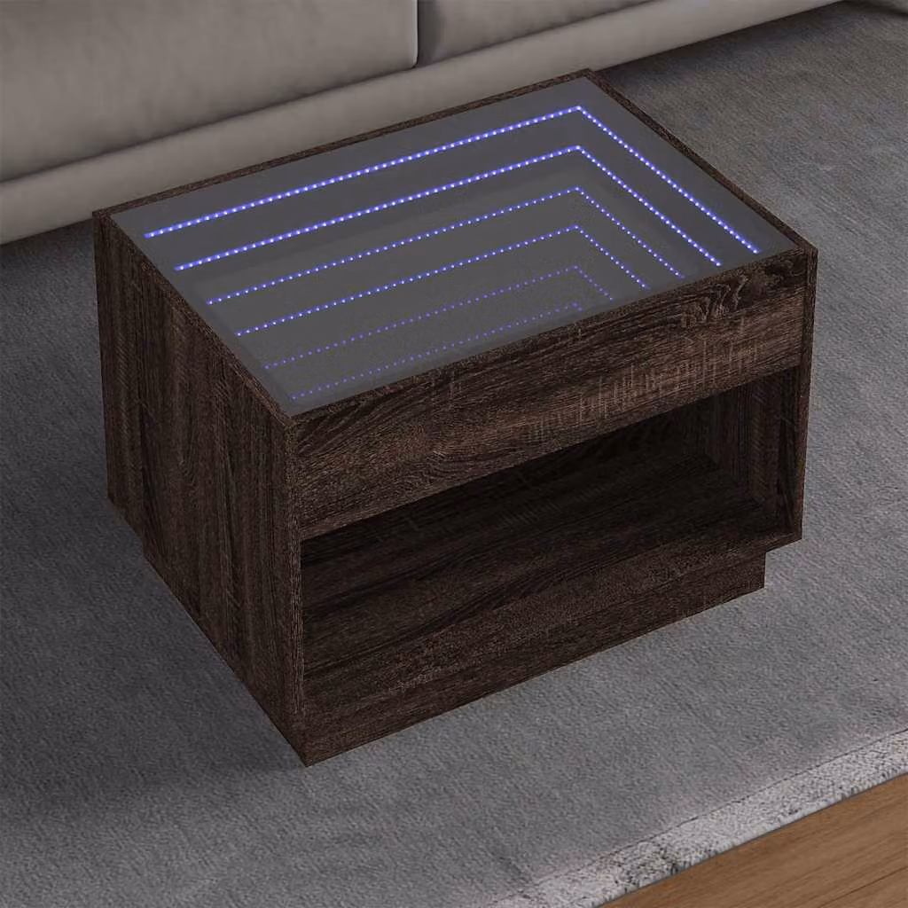 vidaXL Tavolino da Salotto Moderno in Legno Rovere Marrone L: 70 cm, P: 50 cm, H: 50 cm