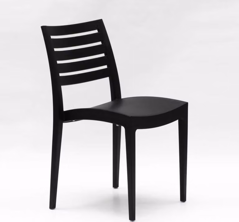 Sedia da pranzo impilabile Sedia da pranzo in polipropilene da giardino Outdoor Grand Soleil Firenze - Nero