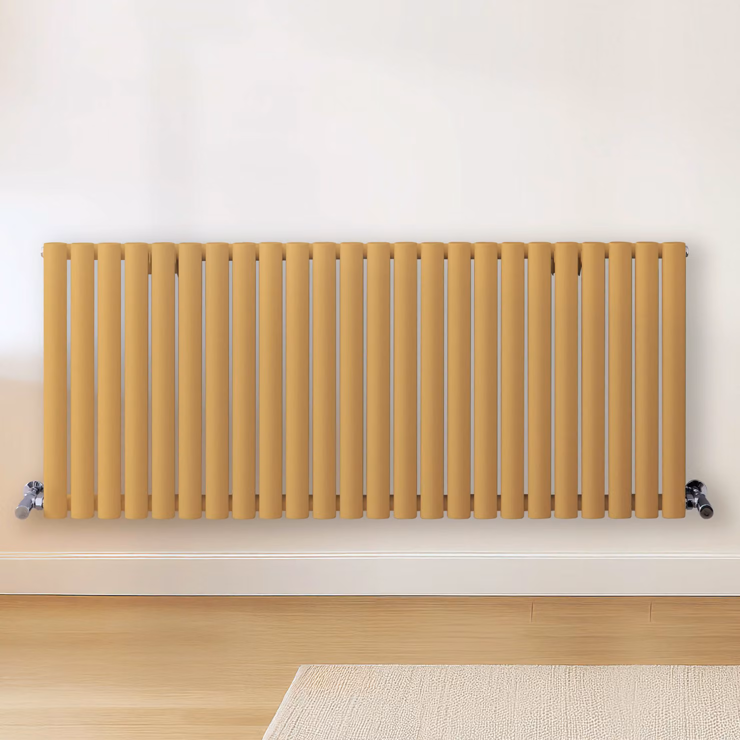 Radiatore di Design Orizzontale Giallo (Autumn Giallo) - 600mm x 1416mm - Pannello Doppio  - Revive
