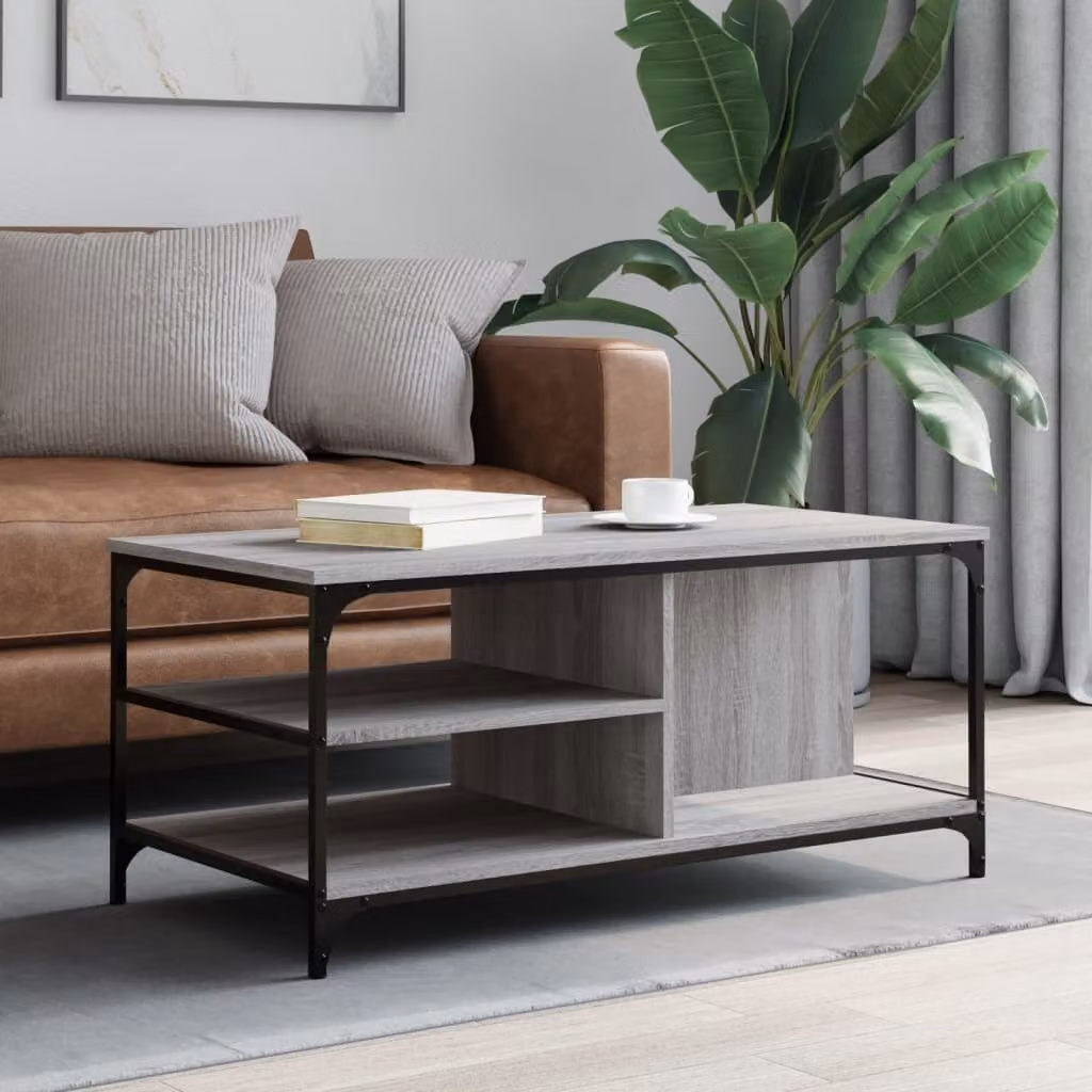 Maison Exclusive - Tavolino grigio Sonoma 100x50x45 cm Materiale ligneo