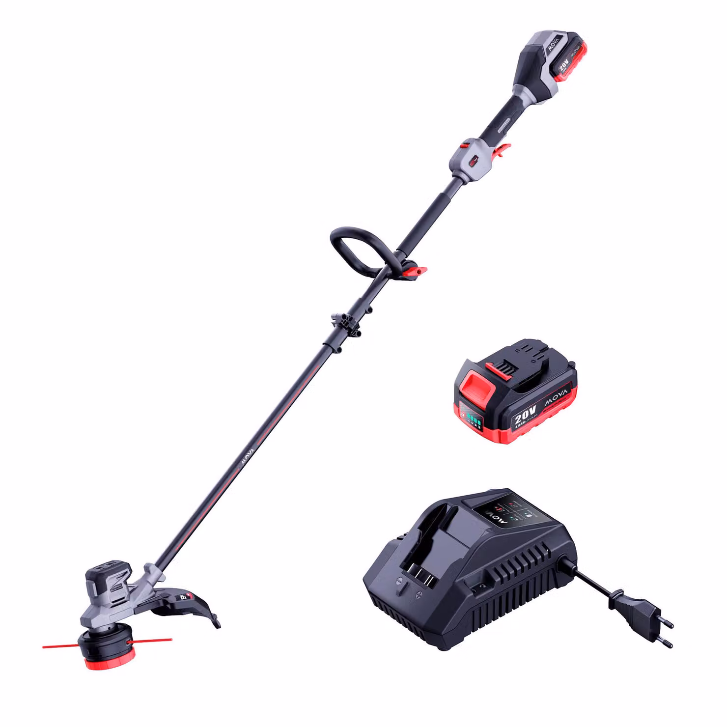MOVA GT215 – Tagliaerba a batteria – Larghezza di taglio 38 cm, motore brushless, 2 velocità – Taglio e rifinitura dei bordi, design regolabile