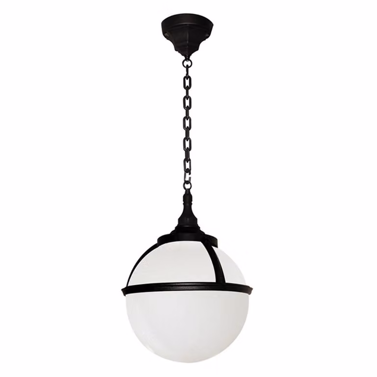 Lampada a sospensione da esterno a sfera bianca E27 60W Glenbeigh Elstead