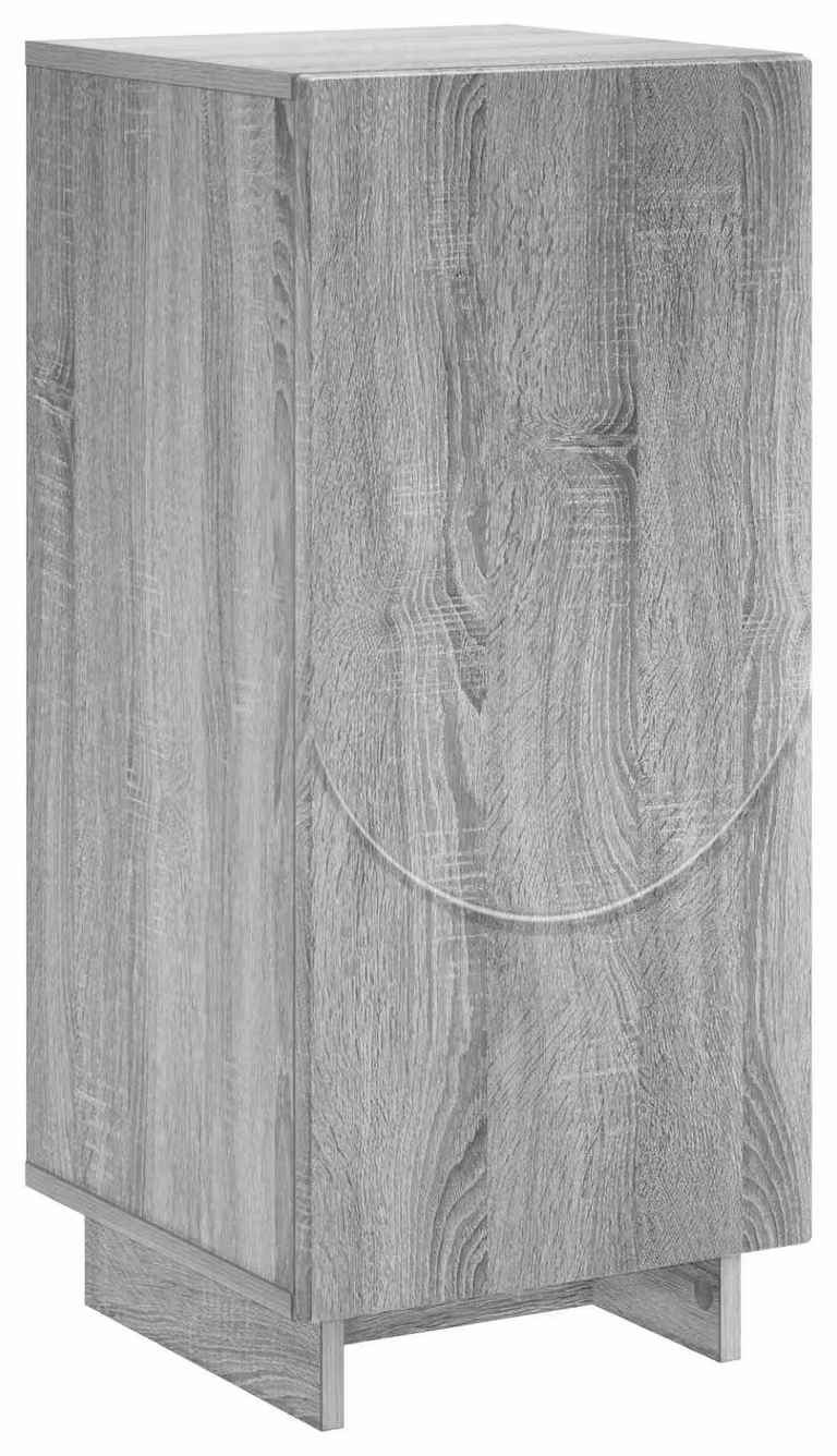 Mobile contenitore Sonoma-Grigio, dimensioni 33,5 x 34,5 x 75 cm, realizzato in materiale composito di legno