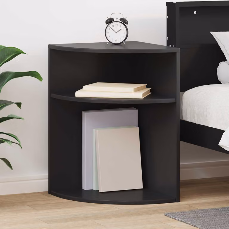 Tavolino moderno vidaXL nero in legno ingegnerizzato L/P/H: 39,7 x 39,7 x 60 cm