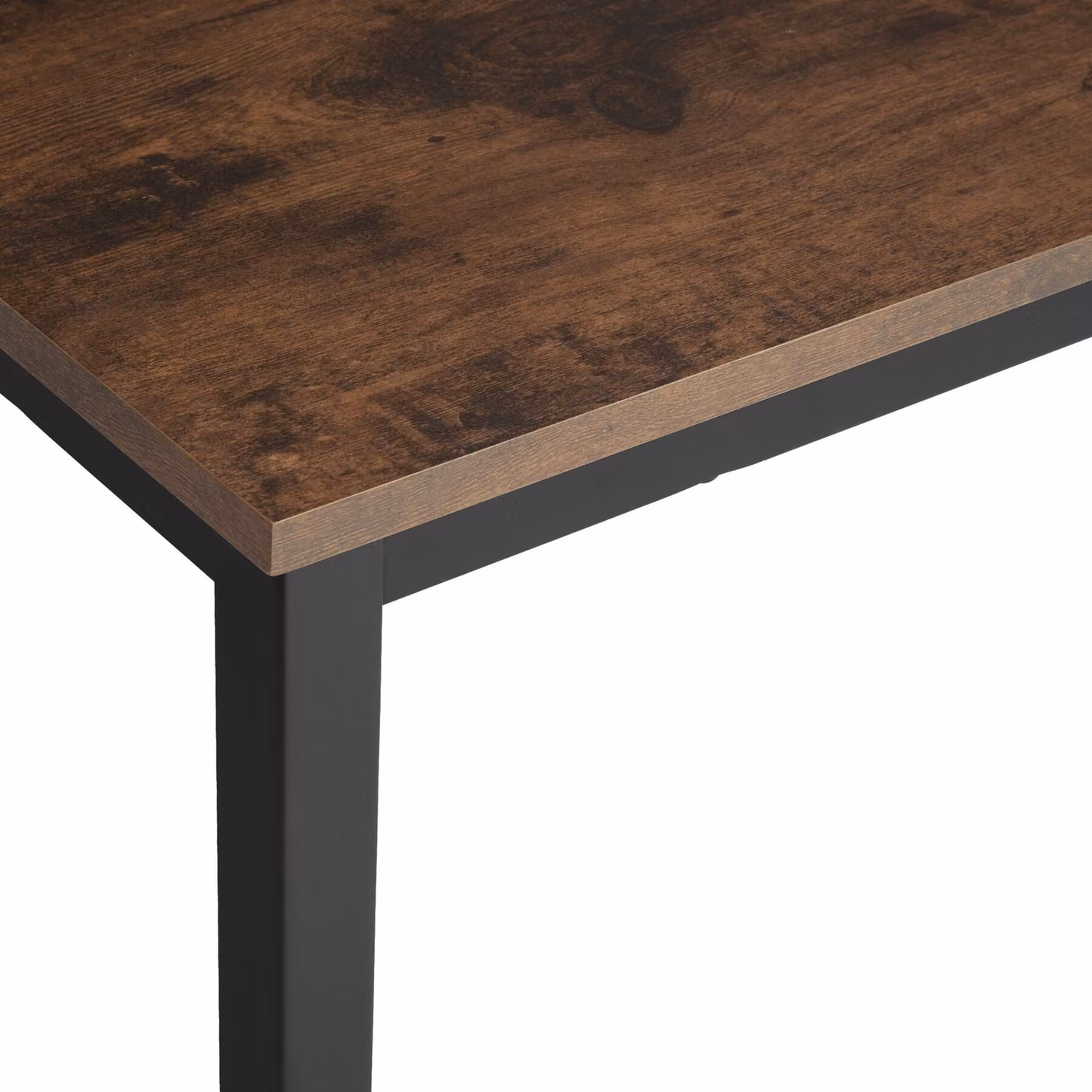Scrivania da scrittura TecTake in stile industriale con piano in MDF laminato, Colore Nero e Marrone, L: 140 cm, P: 59 cm, H: 75 cm – 4