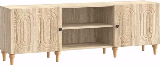 Mobile TV-Credenza Moderno Design In Rovere Sonoma Beige L: 150 cm, P: 50 cm, H: 31 cm