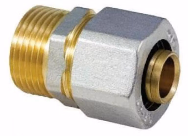 Raccordo dritto maschio a stringere d.32x1