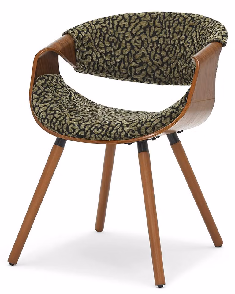 Sedia da pranzo di design SAROLTA - nero / verde / noce