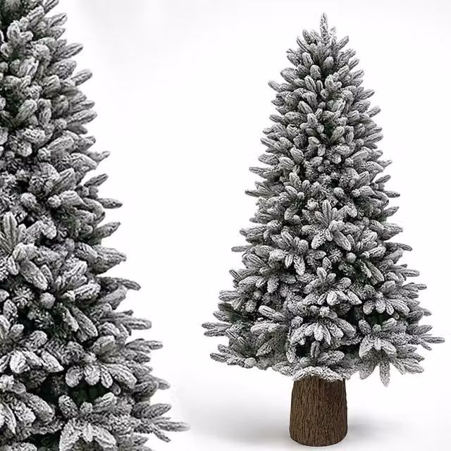 Albero di Natale Royal 180cm Innevato Base Troco Realistica 948 Punte Foltissimo
