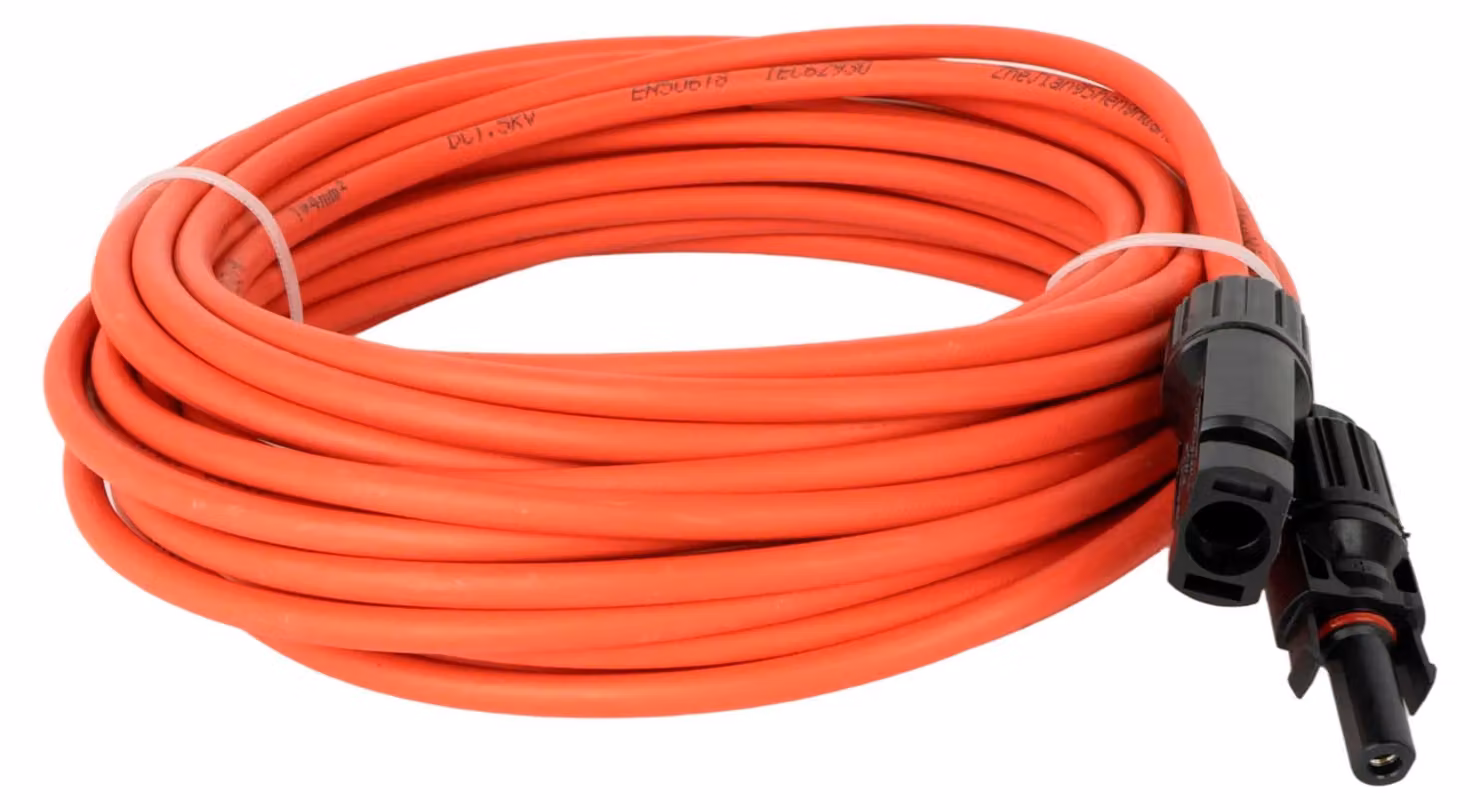 Cavo di prolunga solare MC4, confezione composta da: cavo nero (10 metri) e cavo rosso (10 metri), marca Myers Power
