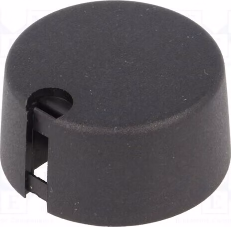 1 x Manopola rotativa Kuntoff, diametro albero: 6 mm, dimensioni: 31 x 16 mm, con indicatore, colore nero, codice prodotto: A1031069. Manopole rotative