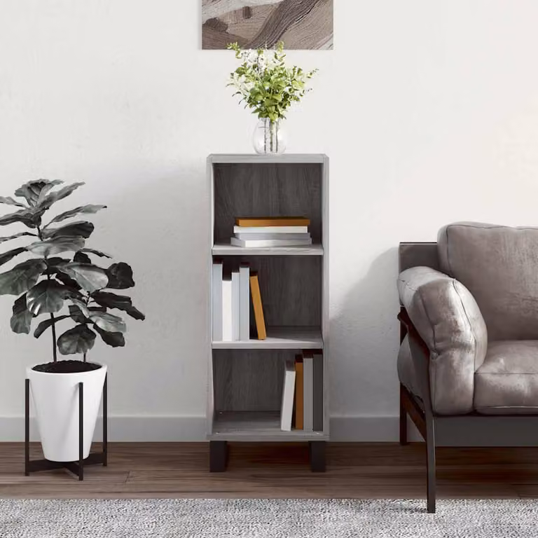 Credenza Grigio Sonoma 34,5x32,5x90 cm in Legno Multistrato