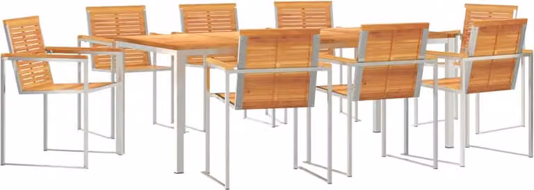 Set da Pranzo per Giardino 9 pcs