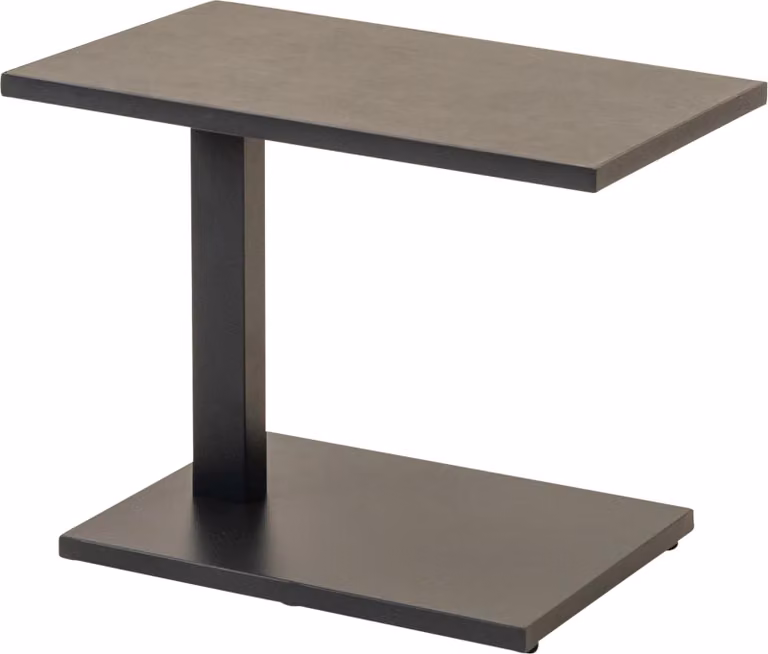 Tavolino - Regolabile - 60x40x46.5/64.5 cm - Alluminio - Pietra sinterizzata