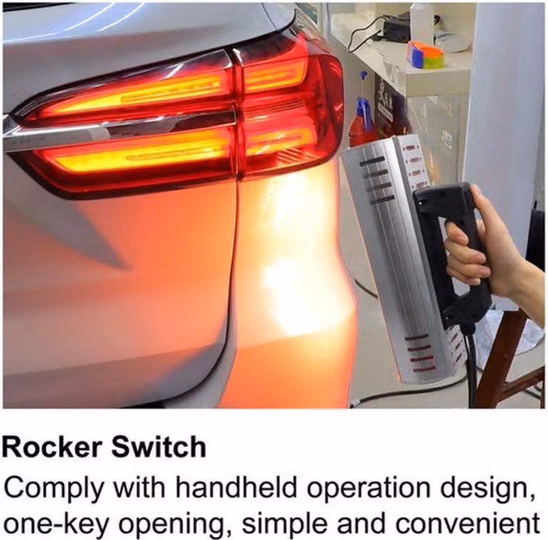 Lampada a infrarossi per saldatura – 1000W, onde corte – Realizzata in alluminio – Area di riscaldamento di 300x150 mm, ideale per la riparazione di automobili