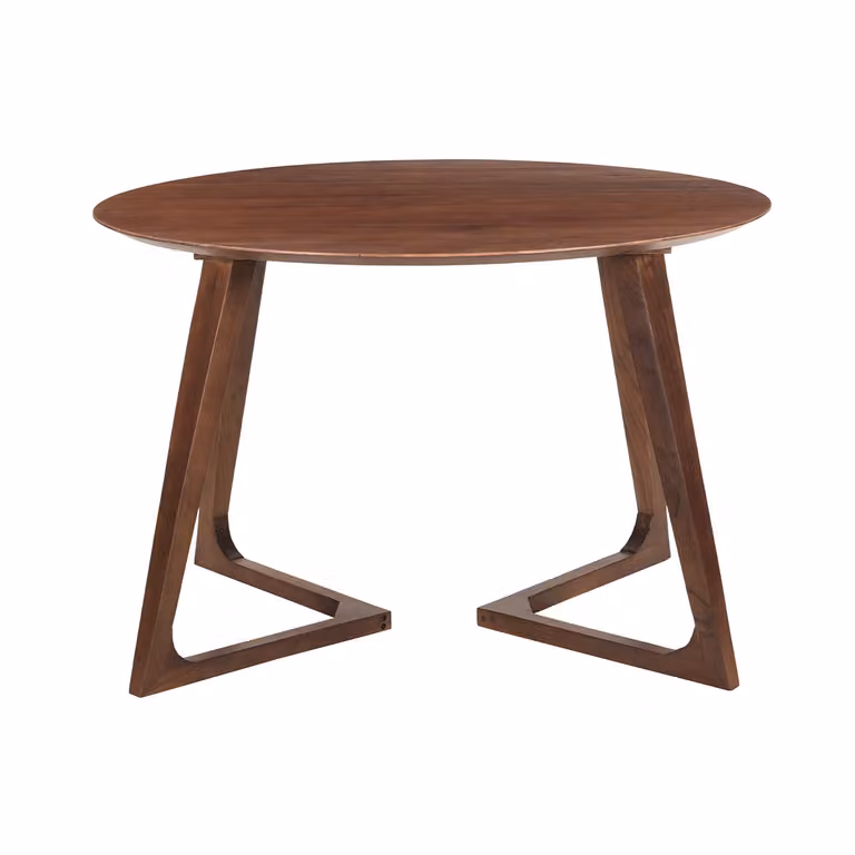 Miliboo - Tavolo rotondo di design in legno massiccio L115 cm BANDOL