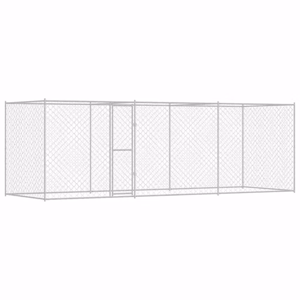 Gabbia per cani vidaXL in acciaio zincato color argento L: 600 cm, P: 200 cm, H: 200 cm – 2