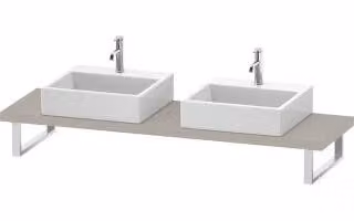 Consolle Duravit Cpmpact L-Cube 80-200x48cm, 2 A., spessore 4,5cm, corda ma