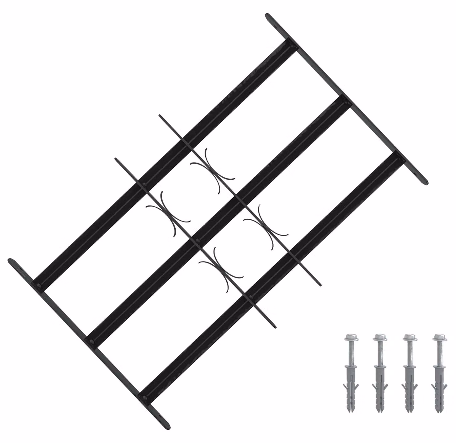 Griglia di Sicurezza per Finestra con 3 Traversine 3 pcs