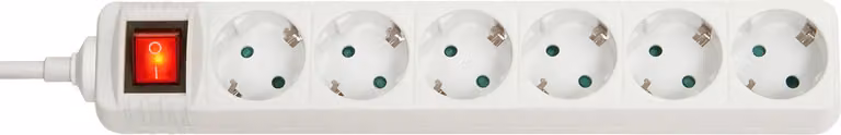 presa Schuko a 6 vie con interruttore