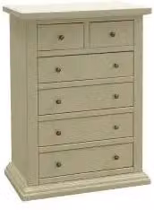 cassettiera cinquino in legno Shabby chic avorio cassettilisci