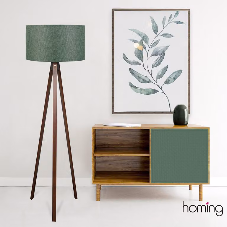 Opviq, AYD - 2211, Lampade da terra, verde, MDF, 38 x 38 x 140 cm