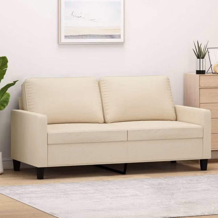 Maison Exclusive - Divano a due posti color crema, 140 cm, in tessuto