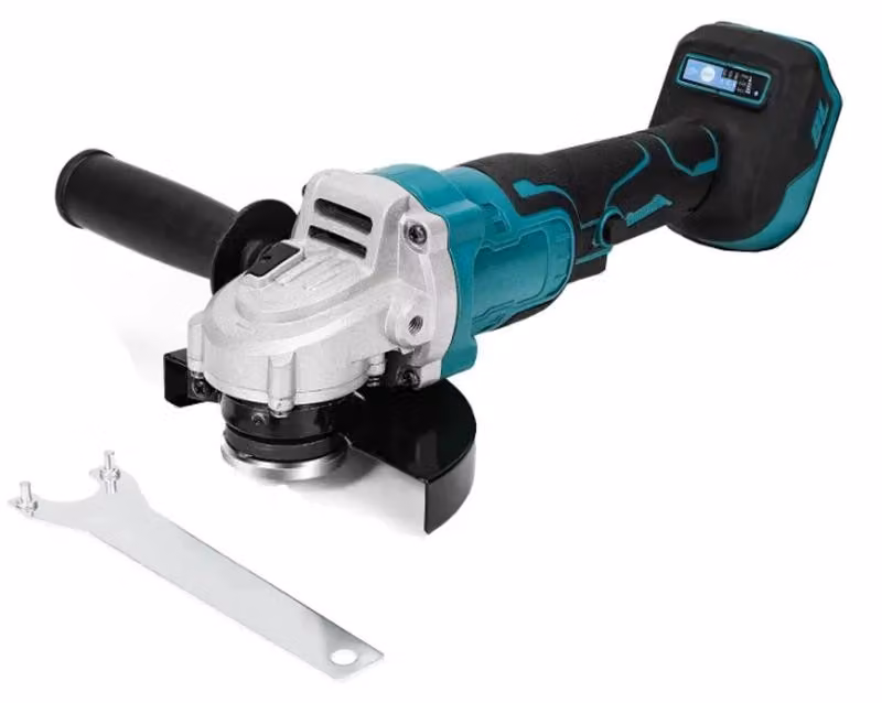 Smerigliatrice angolare – Smerigliatrice angolare a batteria con motore brushless – 12,5 cm – 3 velocità – Compatibile con batterie Makita da 18 V – 2 batterie