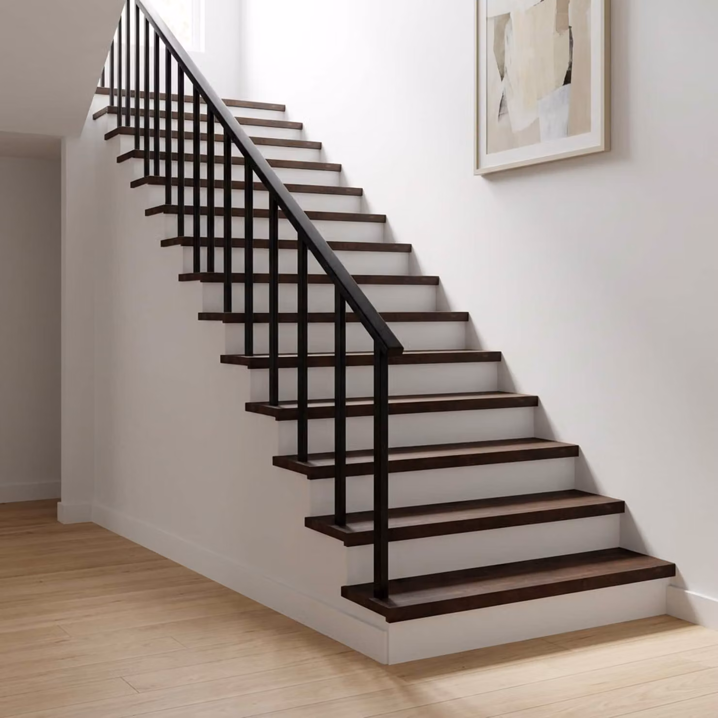 Set di 2 tappeti per scale vidaXL Marrone Scuro L 120 cm x P 30 cm x H 2 cm